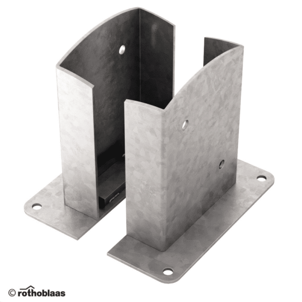 Portapilastro doppio a bicchiere spessore 4 mm